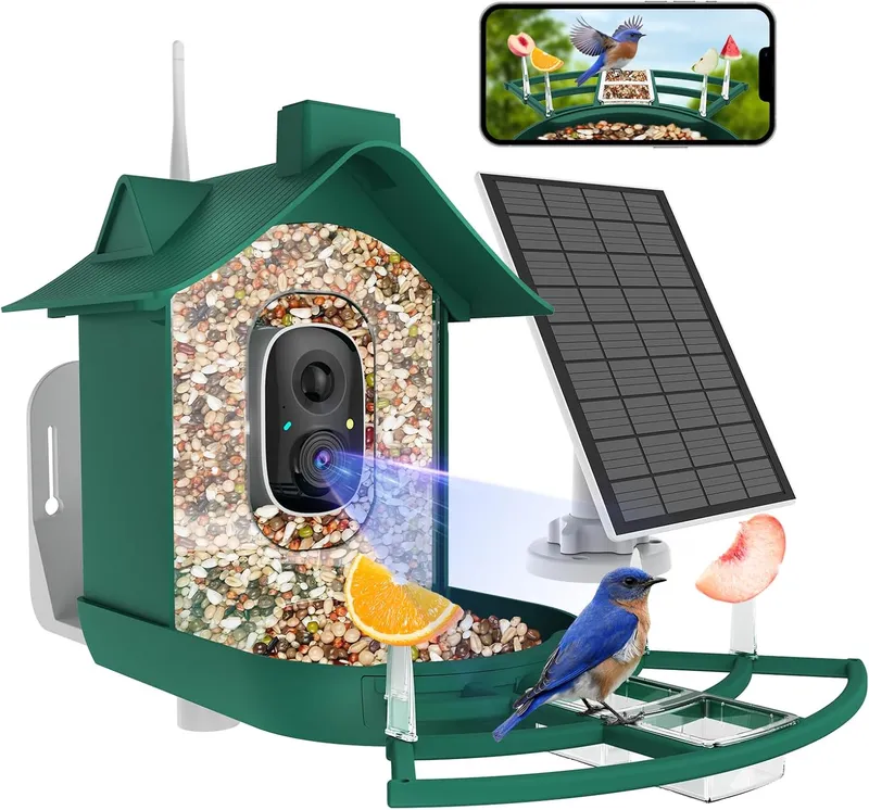 Gyozol Bird Feeder with Camera, Cellular Smart Birdfeeder Cam