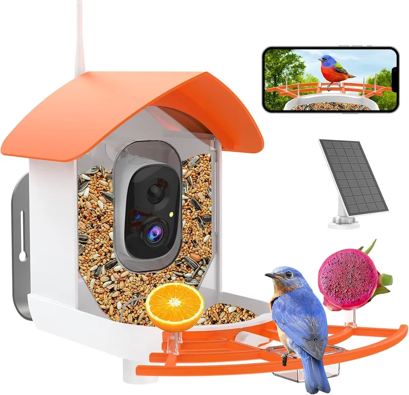 Gyozol Smart Bird Feeder with Camera, AI Identify Species