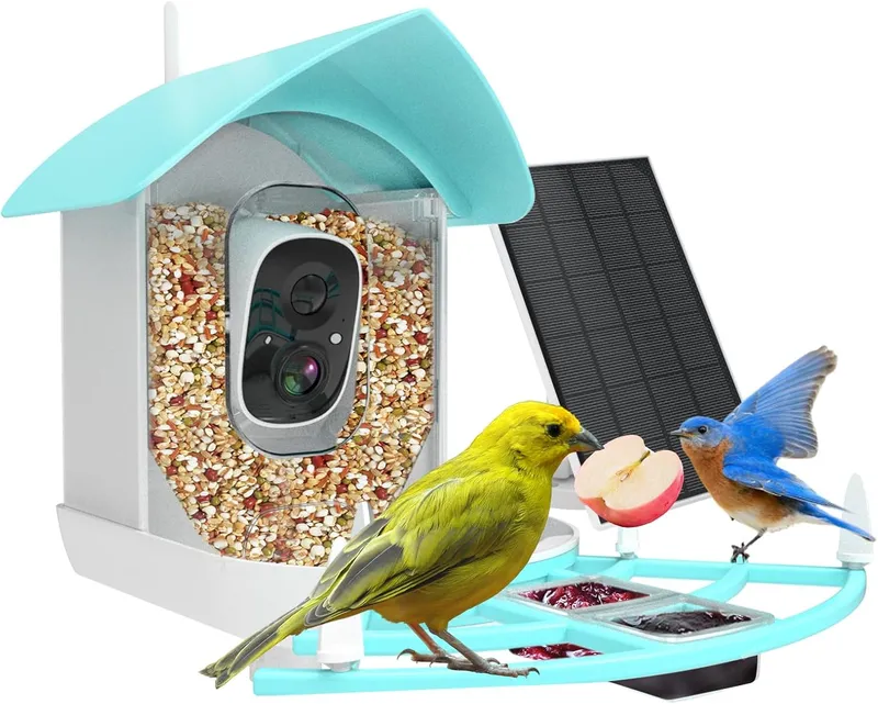 Gyozol Smart Bird Feeder with Camera,AI Identify Birds Breed